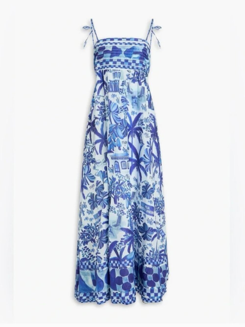 NWT - FARM RIO DRESS MAXI BLUE SWEET RIO OFF WHITE - Size S - Picture 6 of 6
